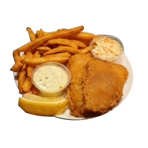 Fish & Chips with coleslaw